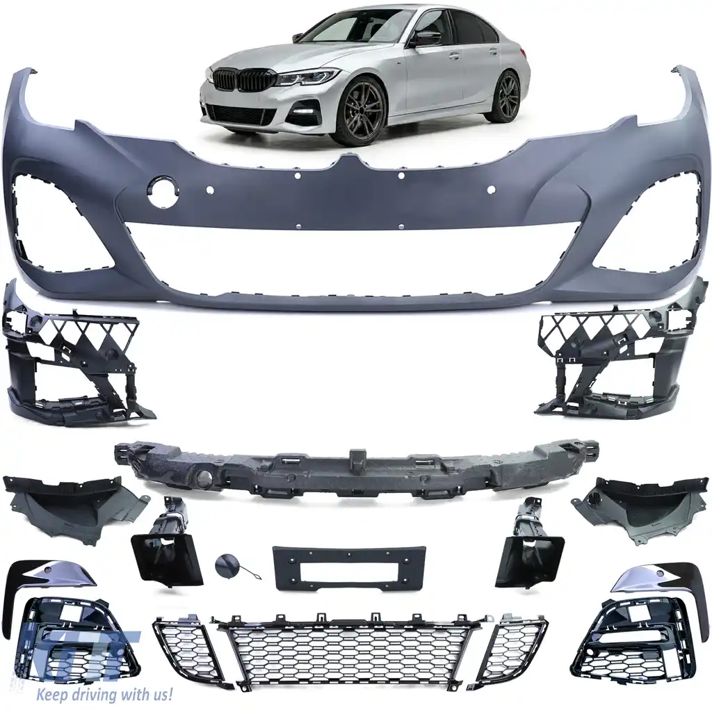 Bumper sportiv frontal complet cu accesorii + ABE pentru BMW 3er G20 G21 2018-2022