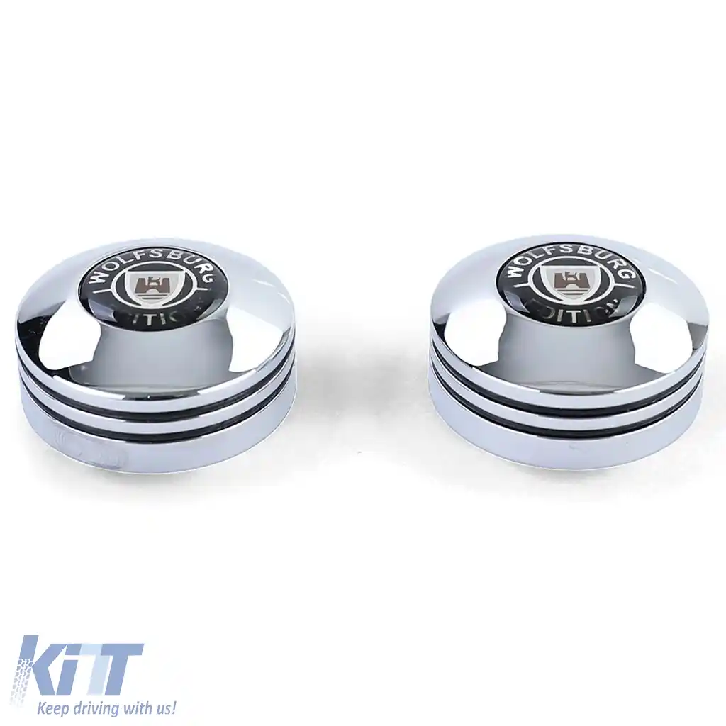 Butonii de ajustare a oglinzilor crom Wolfsburg Edition potriviți pentru VW Golf 3 Vento 91-97 Polo 6N-image-6209382