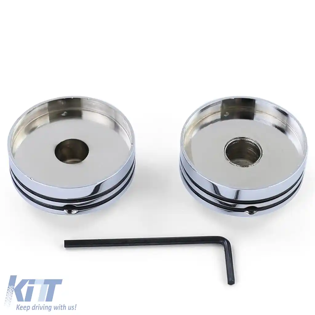 Butonii de ajustare a oglinzilor crom Wolfsburg Edition potriviți pentru VW Golf 3 Vento 91-97 Polo 6N-image-6209384