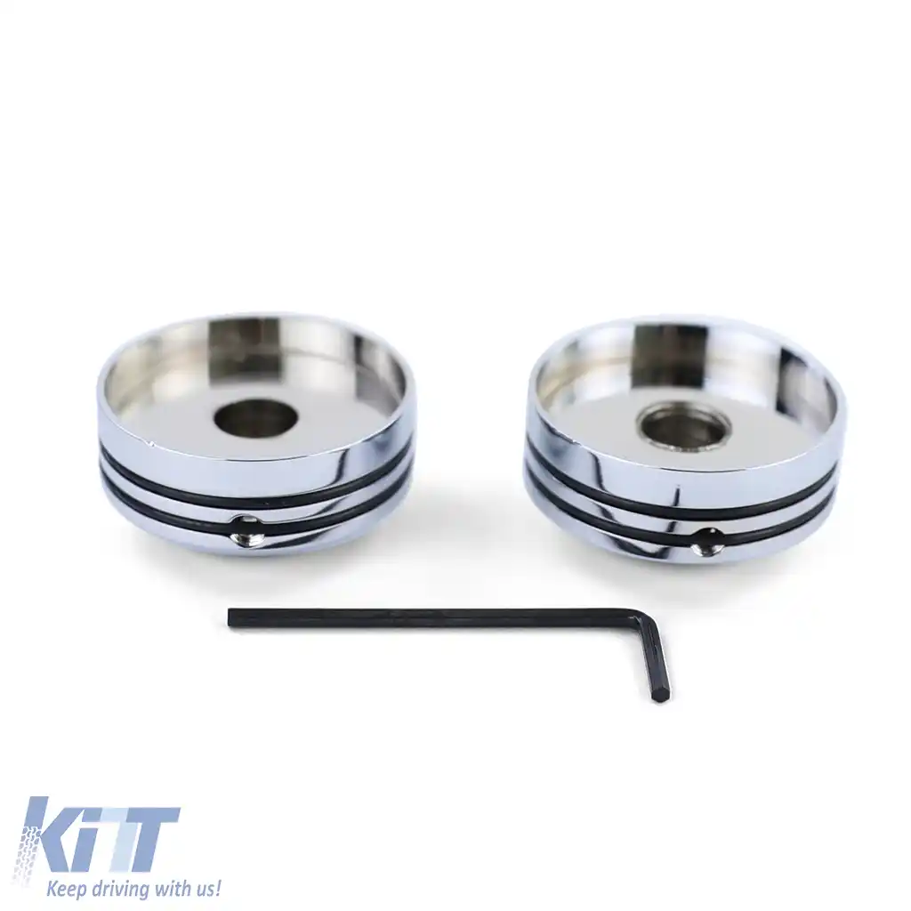 Butonii de ajustare a oglinzilor crom Wolfsburg Edition potriviți pentru VW Golf 3 Vento 91-97 Polo 6N-image-6209385