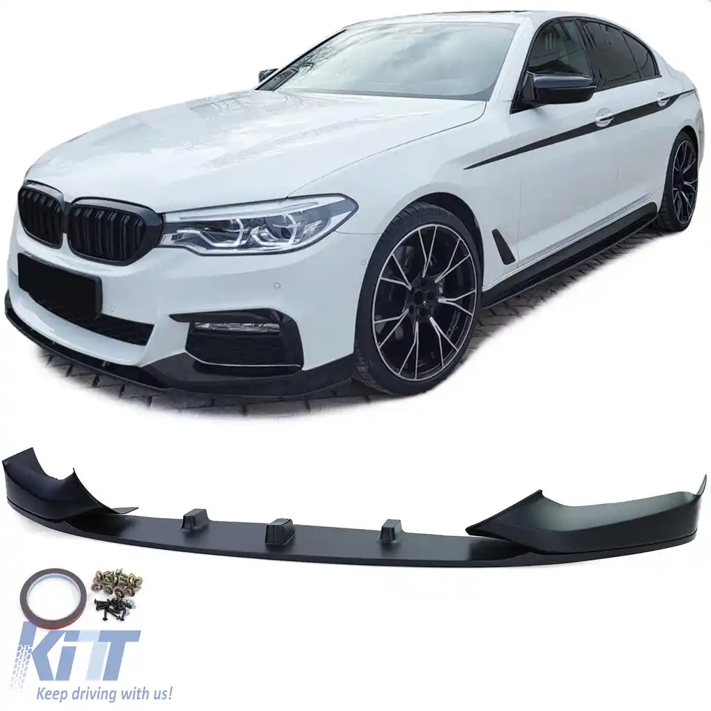 Buză spoiler frontal performanță mată potrivită pentru BMW Seria 5 G30 G31 16-20