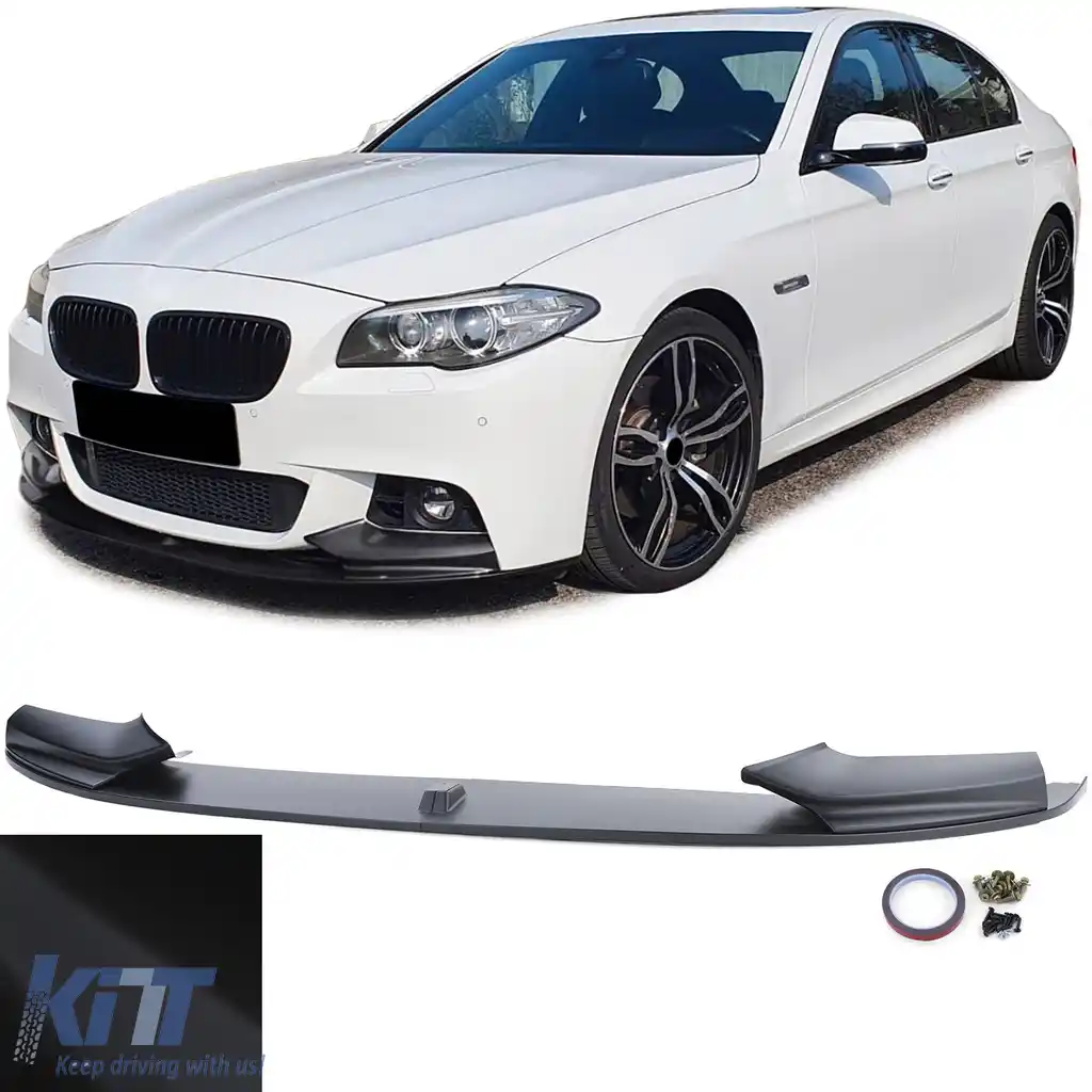 Buză spoiler frontal performanță mată potrivită pentru BMW Seria 5 F10 F11 10-17