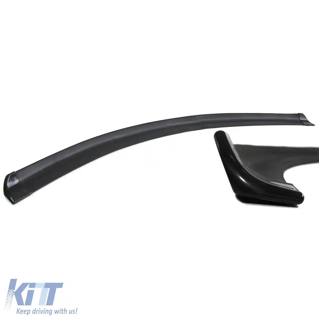 Buza spoiler flexibilă cu capace laterale – Universală față/spate – Negru 145x2cm