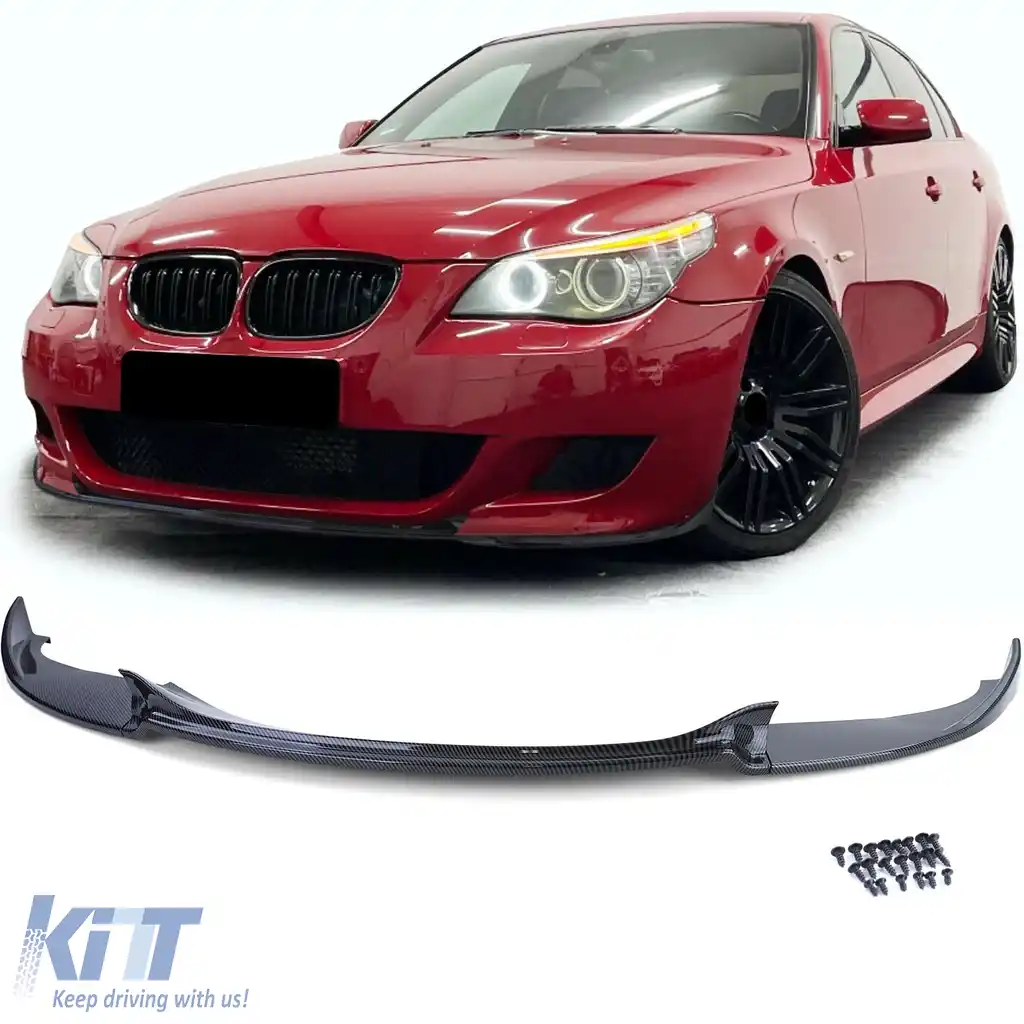 Buza spoiler frontal performanță aspect carbon potrivită pentru BMW Seria 5 E60 E61 2007-2009