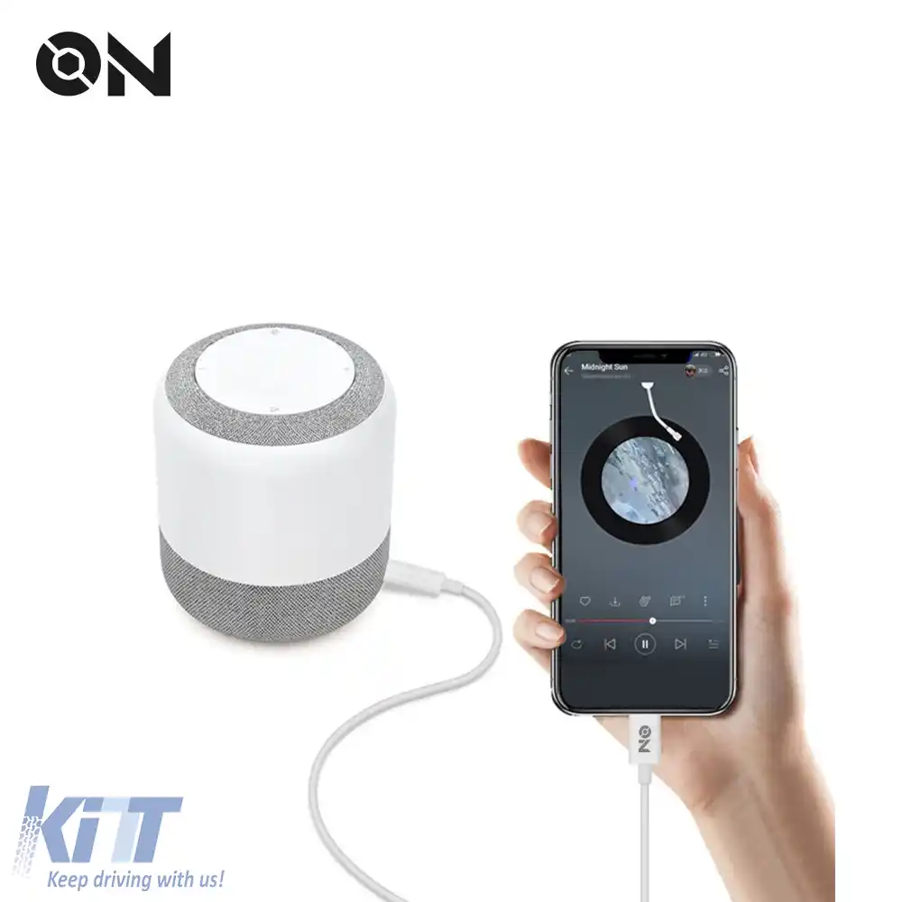 Cablu audio Aux 3.5mm la Lightning alb 1m potrivit pentru accesorii mobile 1 bucată-image-6322250
