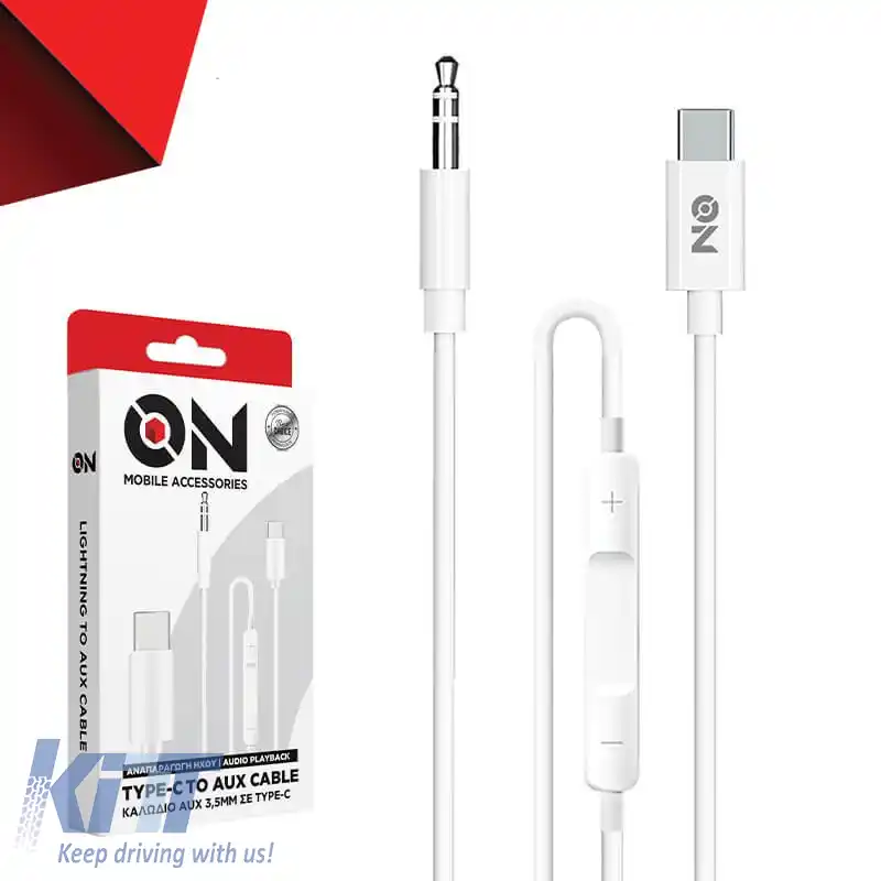 Cablu audio Aux 3.5mm la Type-C alb 1m pentru accesorii mobile 1 bucată-image-6322745