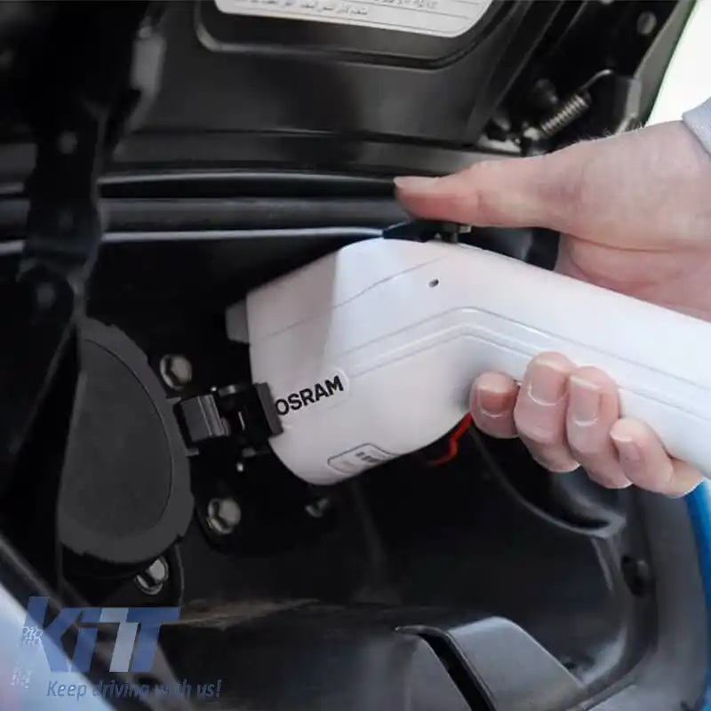 Cablu de stație de încărcare pentru mașini electrice, monofazat, 5 pini, 32Amp, 7.2 kWh, 5 metri, Tip 2 - Tip 1 Osram OCC13205-image-6310296