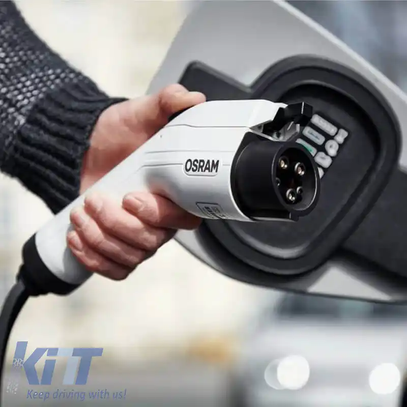 Cablu de stație de încărcare pentru mașini electrice, monofazat, 5 pini, 32Amp, 7.2 kWh, 5 metri, Tip 2 - Tip 1 Osram OCC13205-image-6310298