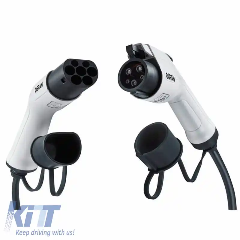 Cablu de stație de încărcare pentru mașini electrice, monofazat, 5 pini, 16A, 3.6 kWh, 5 metri, Tip 2 - Tip 1 Osram ΟCC11605-image-6310307