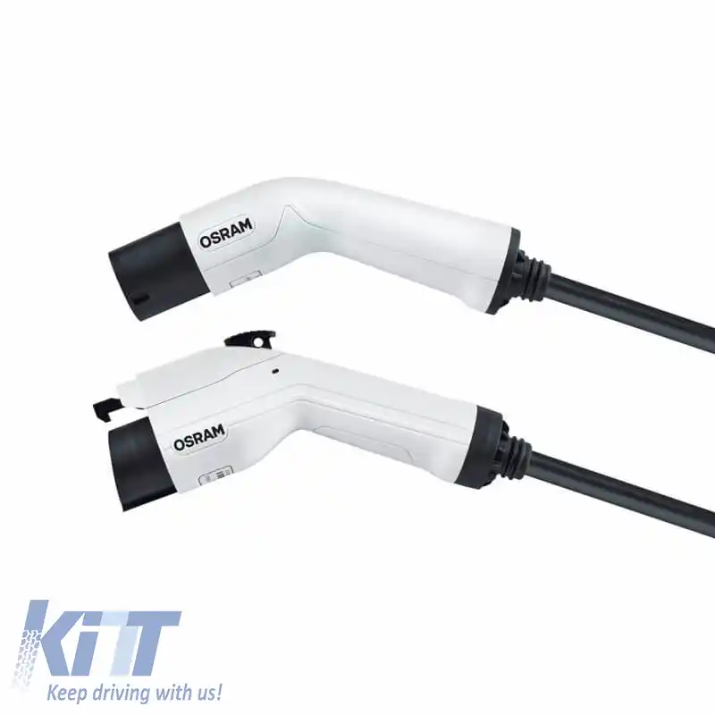 Cablu de stație de încărcare pentru mașini electrice, monofazat, 5 pini, 16A, 3.6 kWh, 5 metri, Tip 2 - Tip 1 Osram ΟCC11605-image-6310312