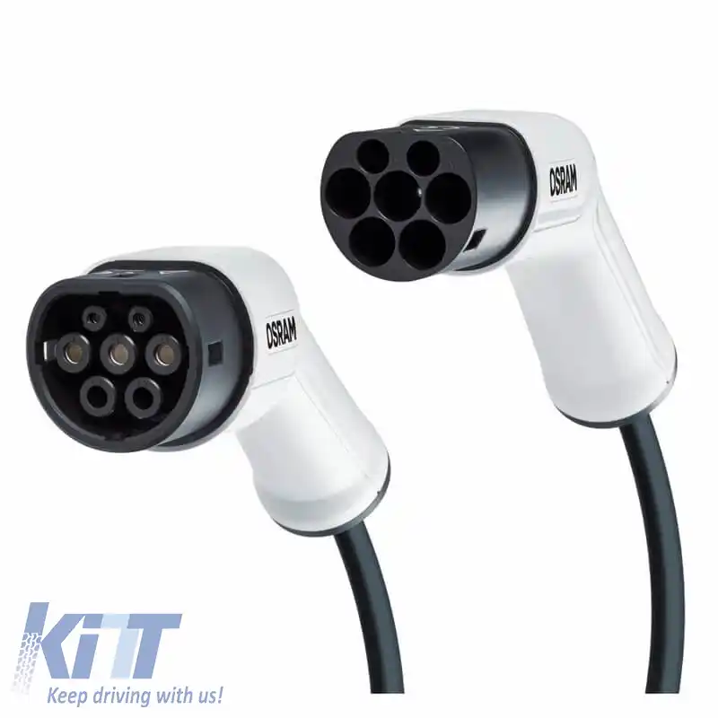 Cablu de stație de încărcare pentru mașini electrice monofazat 7 pini 16A 3.6 kWh 5 metri Tip 2 - Tip 2 Osram ΟCC21605-image-6310321
