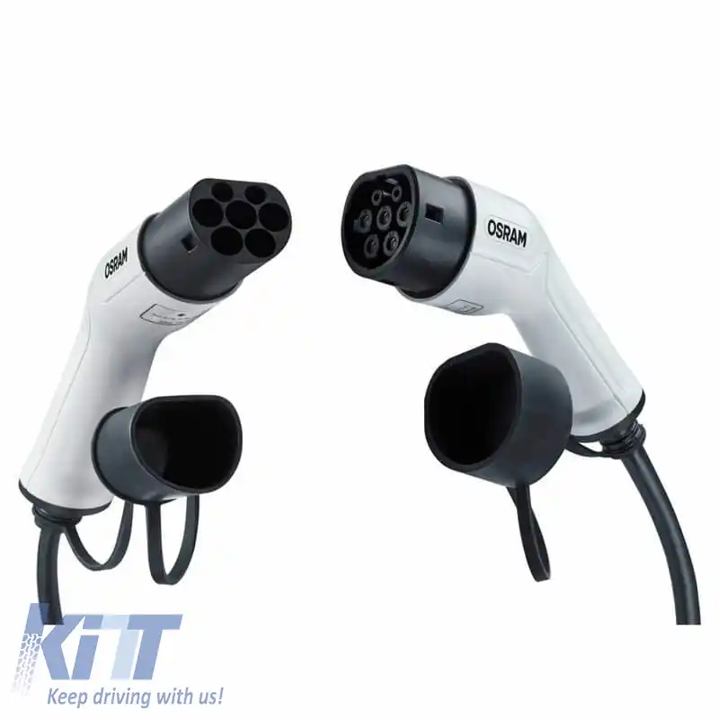 Cablu pentru stație de încărcare a mașinilor electrice, monofazic, 7 pini, 16A, 3.6 kWh, 5 metri, Tip 2 - Tip 2 Osram ΟCC21605-image-6309295