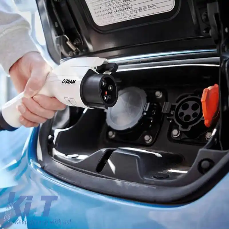Cablu pentru stație de încărcare a mașinilor electrice, monofazat, 7 pini, 32A, 7.2 kWh, 5 metri, Tip 2 - Tip 2 Osram OCC23205-image-6309325