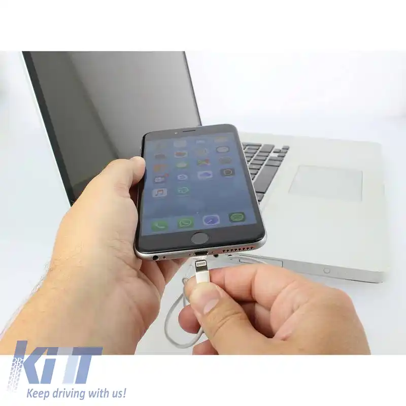 Cablu USB Lighting potrivit pentru iPhone iPad 100cm Pulse Mobile WIRE100-image-6315596