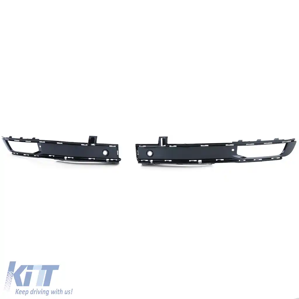 Cadru grilă pentru faruri de ceață, bara de protecție, negru lucios, potrivit pentru VW T6 15-19 cu PDC-image-6192787