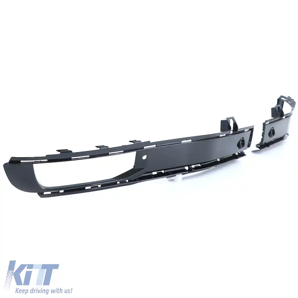 Cadru grilă pentru faruri de ceață, bara de protecție, negru lucios, potrivit pentru VW T6 15-19 cu PDC-image-6192788