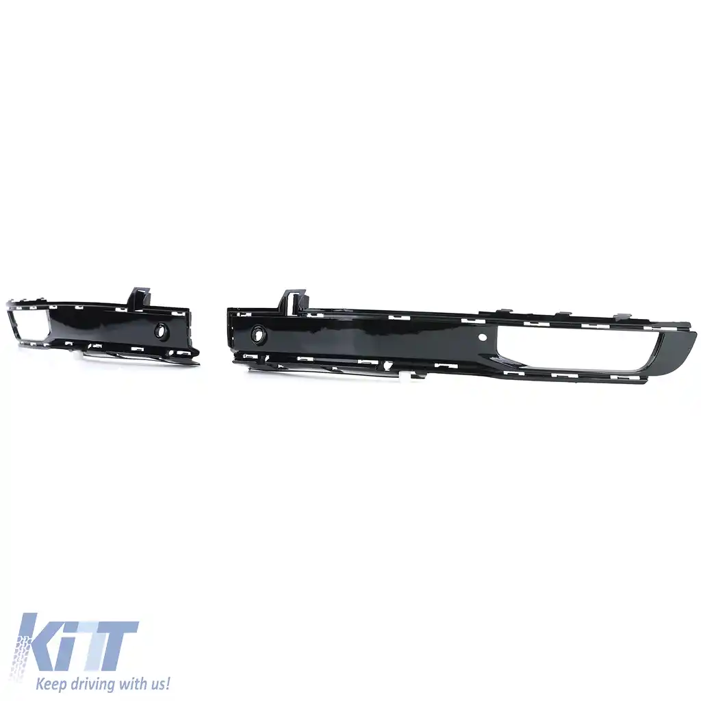 Cadru grilă pentru faruri de ceață, bara de protecție, negru lucios, potrivit pentru VW T6 15-19 cu PDC-image-6192789