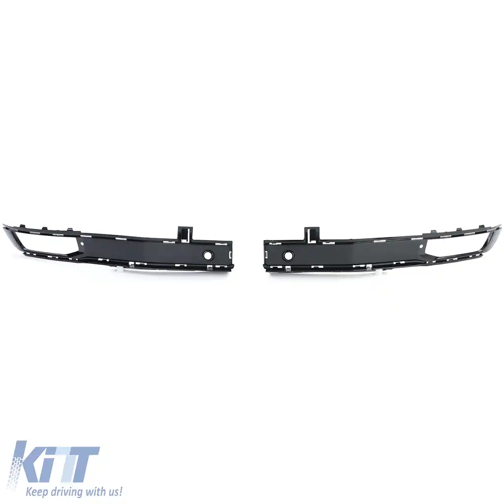 Cadru grilă pentru faruri de ceață, bara de protecție, negru lucios, potrivit pentru VW T6 15-19 cu PDC-image-6192790