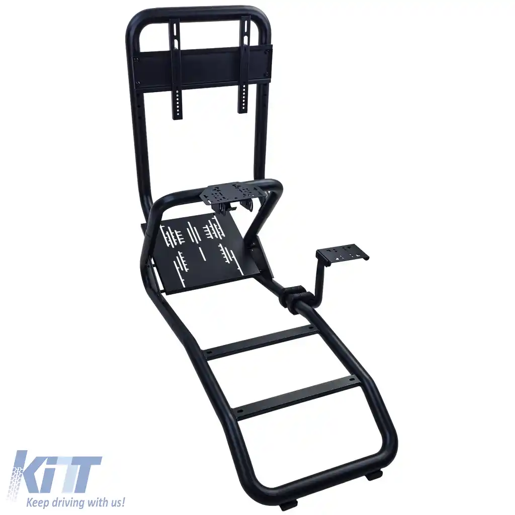 Cadru simulator premium Sim Rig pentru esports, suport pentru scaun de curse, tub de oțel de 50 mm-image-6327093