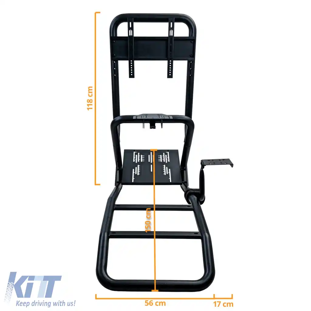 Cadru simulator premium Sim Rig pentru esports, suport pentru scaun de curse, tub de oțel de 50 mm-image-6327098