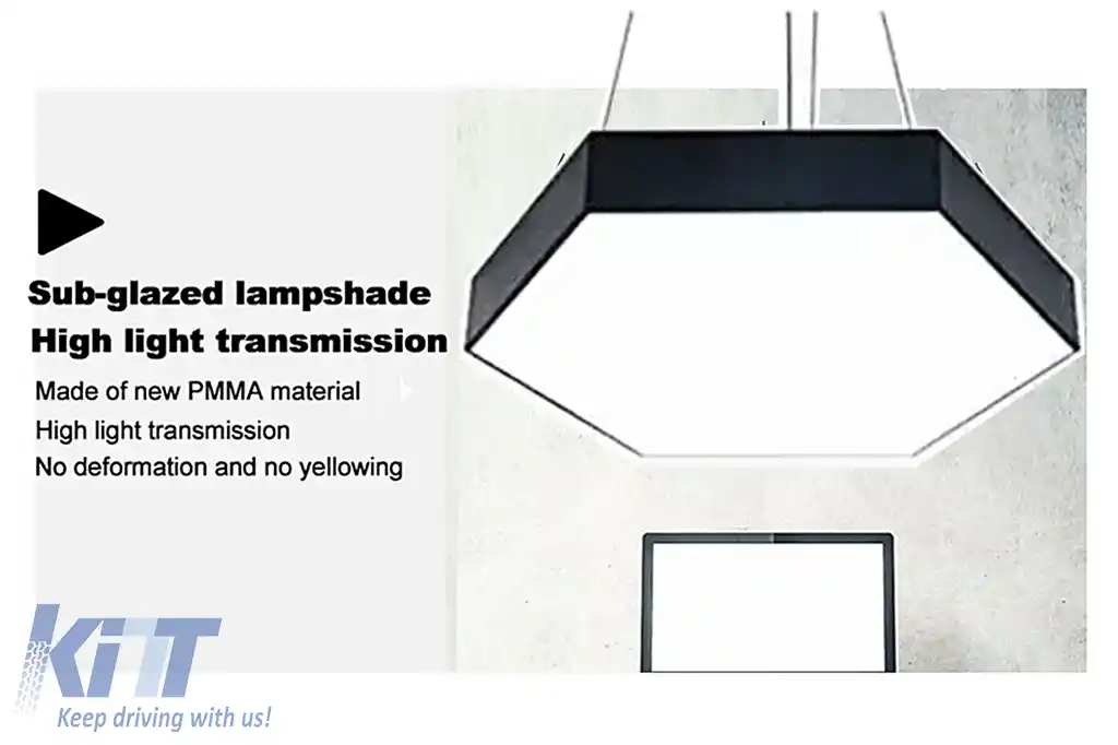 Candelabru Sistem de Iluminare Plafon Hexagon HoneyComb 6500K Diametru 60cm Reglabil-image-6114641