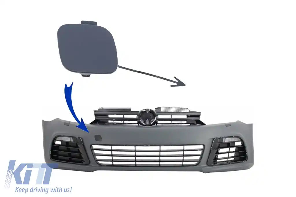 Capac Carlig de Tractare compatibil cu VW Golf VI 6 (2008-2013) doar Bara Fata R20 Design