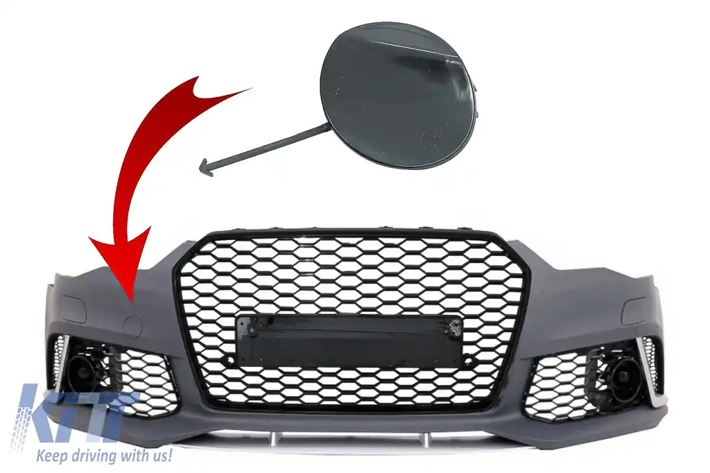 Capac Carlig Remorcare Bara Fata compatibil cu Audi A6 C7 4G Facelift (2011-2018) RS6 Design
