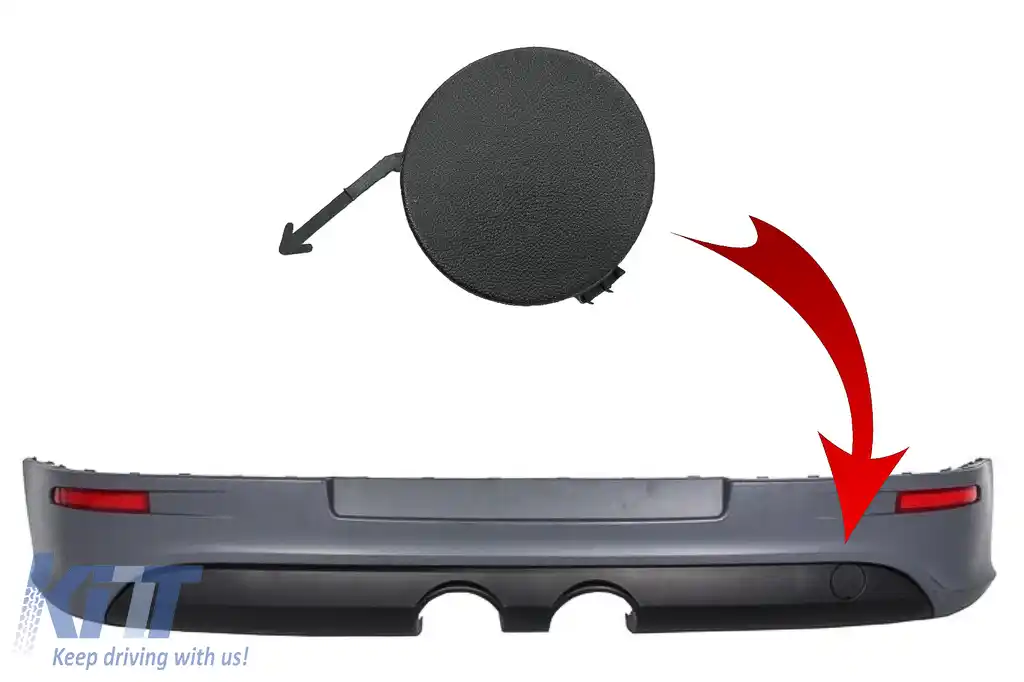 Capac Carlig Remorcare Prelungire Bara Spate compatibil cu VW Golf 5 V (2003-2007) R32 Design