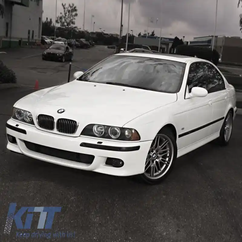 Capac de faruri de ceață pentru bara frontală, grilă laterală, potrivit pentru BMW 5 E39 M5 M-Sport Design 95-03, negru, stânga și dreapta, 2 bucăți-image-6302664