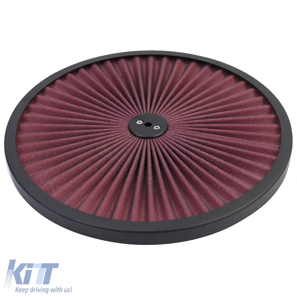 Capac de filtru de aer de 14 inch Super Stream negru roșu, potrivit pentru Chevrolet Ford mașini din SUA