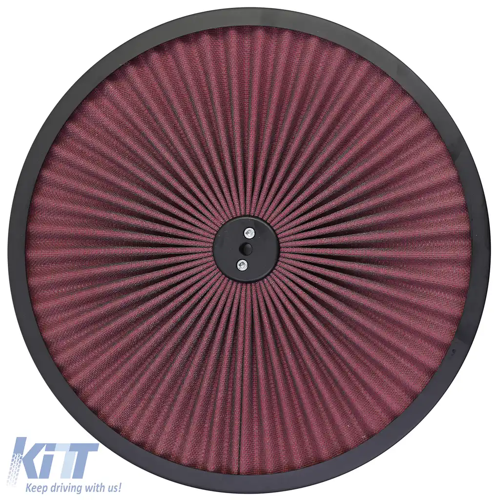 Capac de filtru de aer de 14 inch Super Stream negru roșu, potrivit pentru Chevrolet Ford mașini din SUA-image-6204291