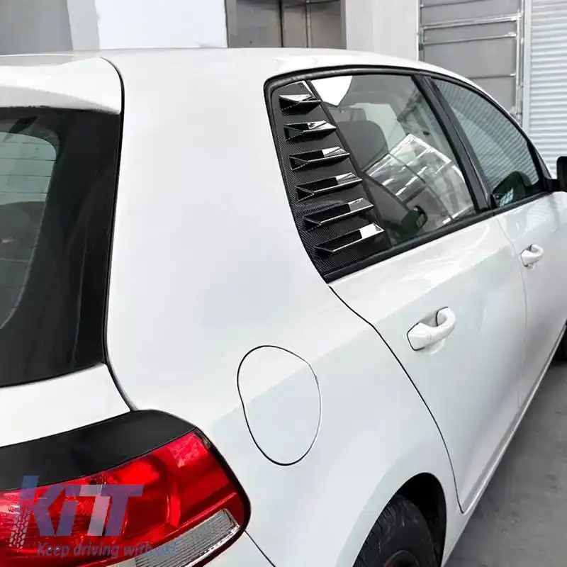 Capac de geam lateral din spate potrivit pentru VW Golf VI (6) 08-11 Culoare neagră 2 bucăți-image-6318020