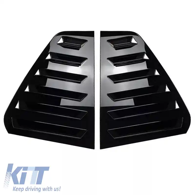 Capac de geam lateral posterior potrivit pentru VW Golf VI (6) 08-11 Culoare neagră 2 bucăți-image-6317190