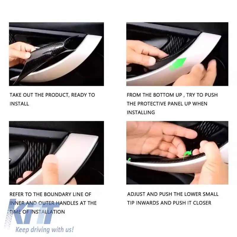 Capac maner ușă (în interiorul mașinii) potrivit pentru Bmw 3 F30 / F31 11-18 Ușa din față stânga și ușa din spate 1 bucată bej-image-6306264