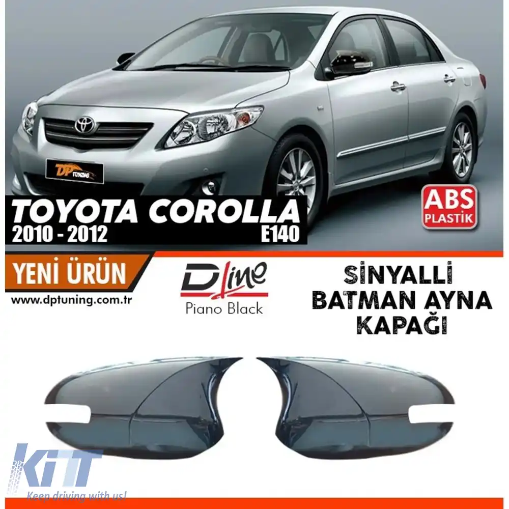 image-60-Capac Oglindă Batman Corolla E140 FL Negru Pian / 2010 - 2012 (Cu Oglindă de Semnal)