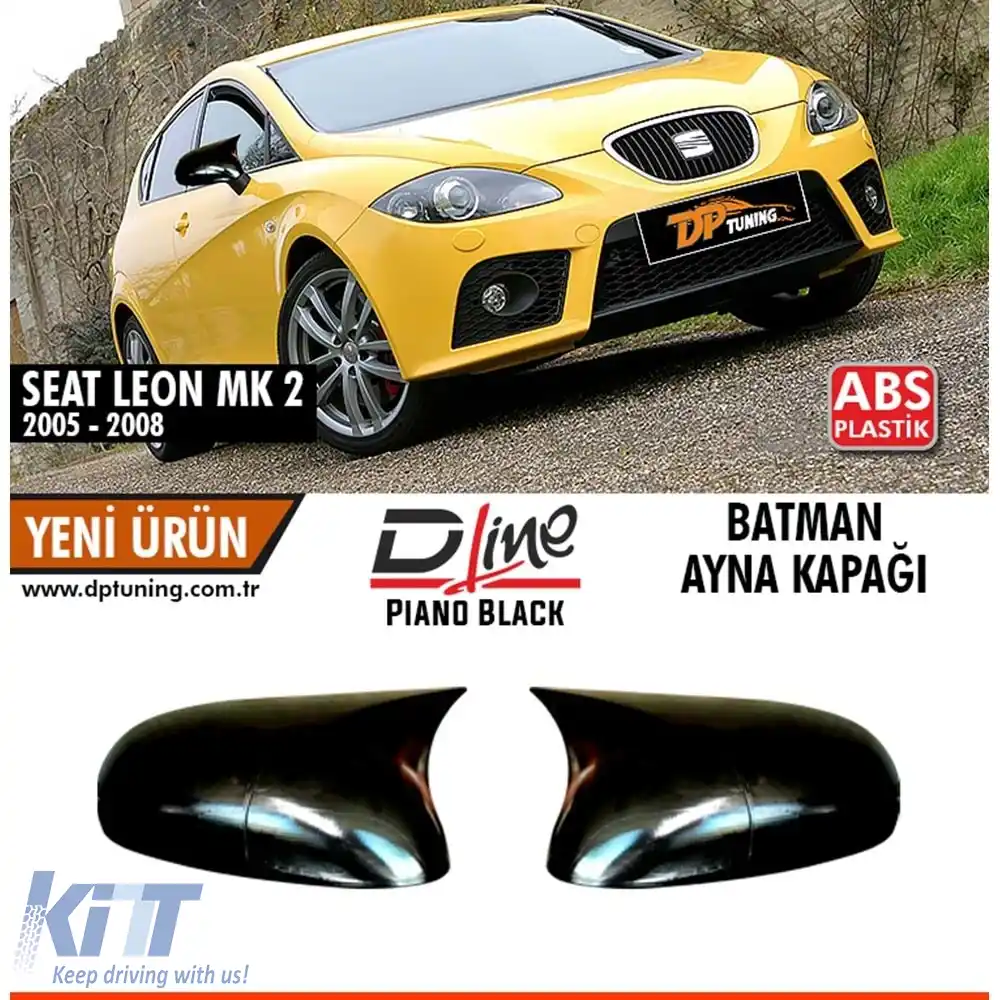 image-69-Capac oglindă Batman pentru Leon Mk2 Negru Pian / 2005-2008