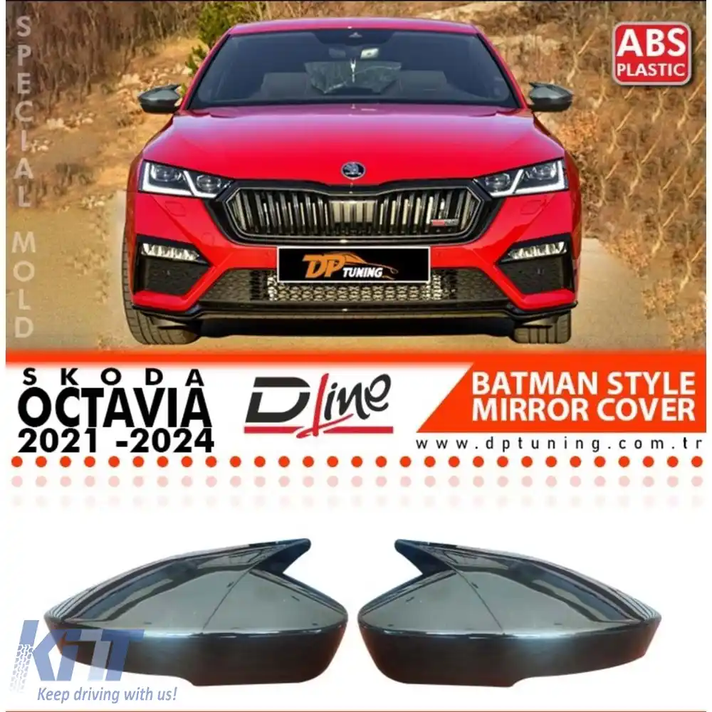 image-45-Capac oglindă Batman pentru Octavia Mk4 în negru lucios / 2021-2024