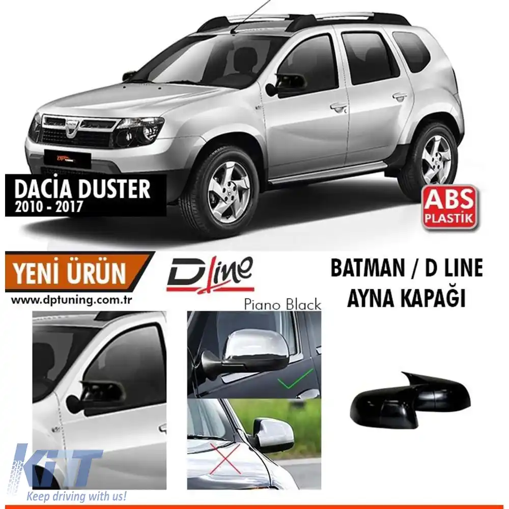 image-79-Capac Oglindă Batman Piano Negru pentru Duster 1 / 2010-2017