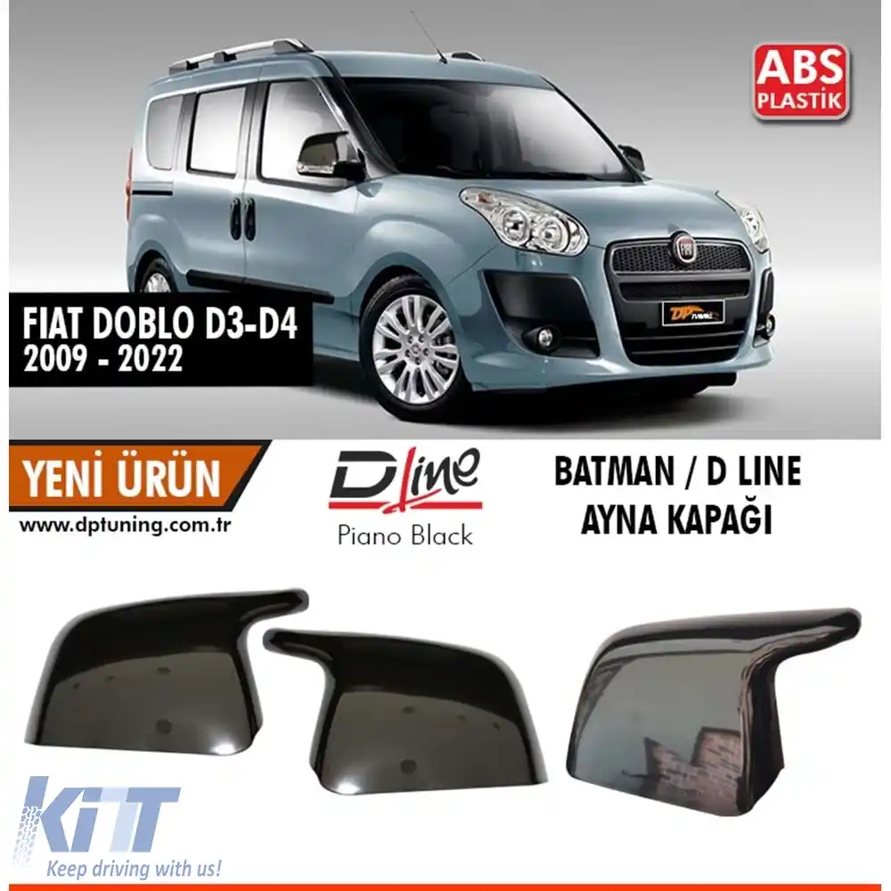 image-1-Capac oglindă Doblo Batman Negru Piano / 2009-2022
