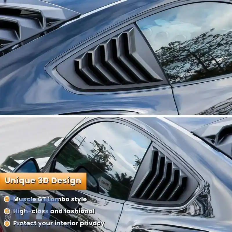 Capac pentru geamul din spate, potrivit pentru Ford Mustang MK6 2015+ Culoare neagră 2 bucăți-image-6317211