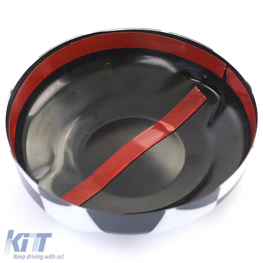 Capac rezervor de combustibil cu carouri alb-negru, potrivit pentru Mini F55 F56 F57 13-21-image-6200260