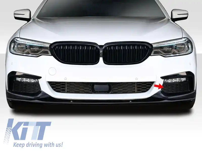 Capac stâng în jurul luminii DRL potrivit pentru bara de protecție M tech din față pe BMW Seria 5 G30, G31 2017-2020-image-6143590