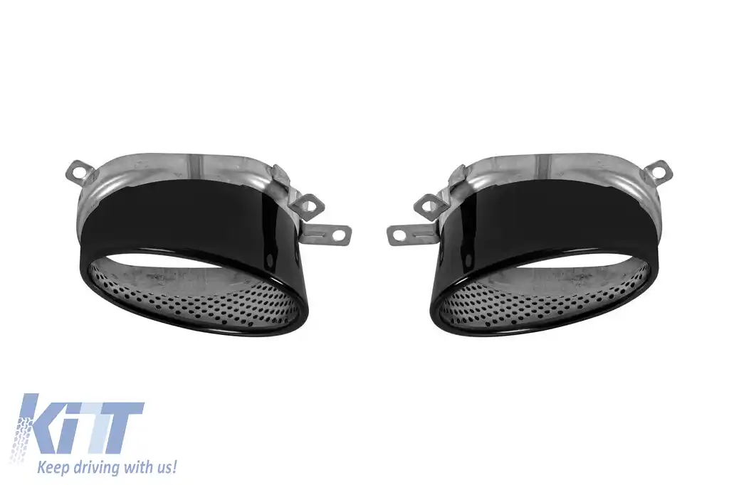 image-38-Capace de evacuare negre tip RS potrivite pentru Audi A6 sedan, break 2016-2018 -O--O-