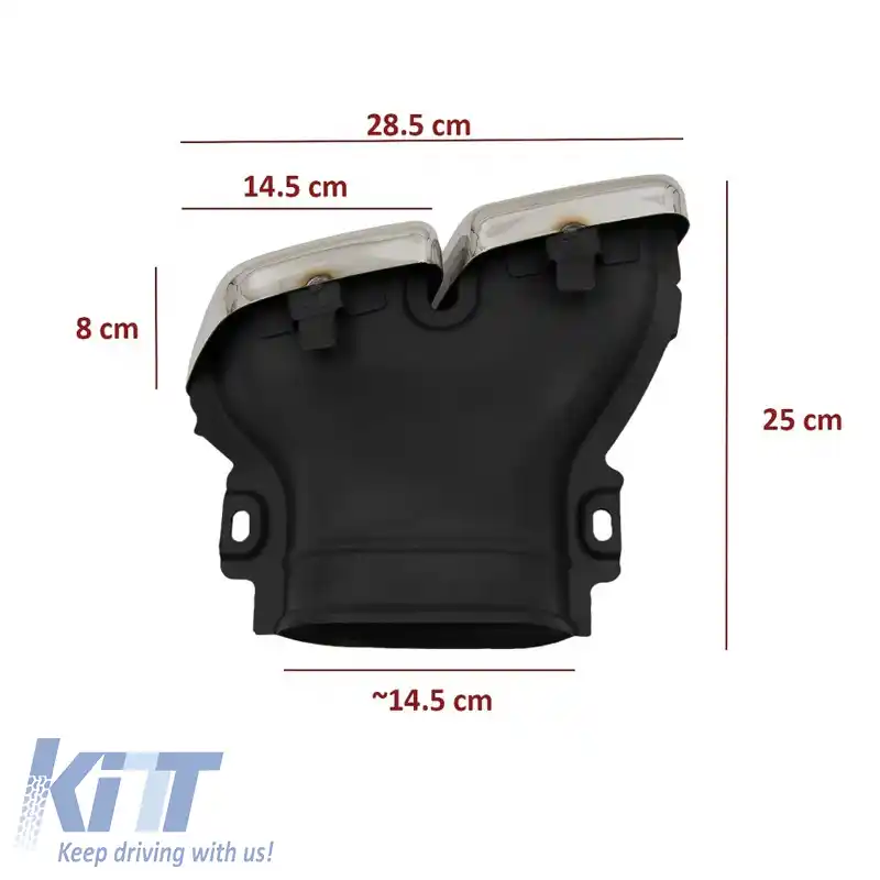 Capace de evacuare potrivite pentru Mercedes-Benz E-Class W213 16+ / GLC-Class (X253/C253) 15-17 Aspect Design A 2 buc-image-6316921