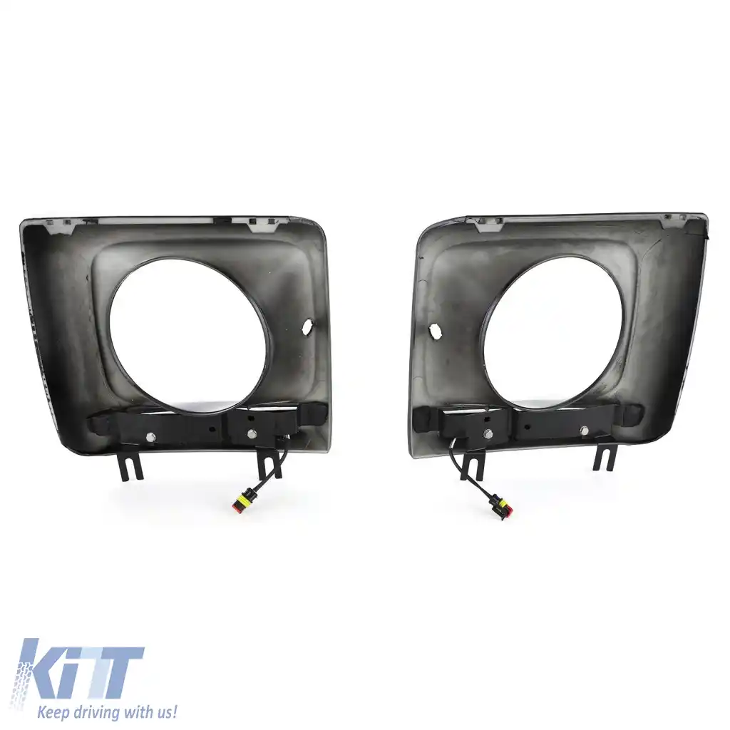 Capace de faruri negru lucios cu lumini de zi LED, potrivite pentru Mercedes G W463-image-6277894