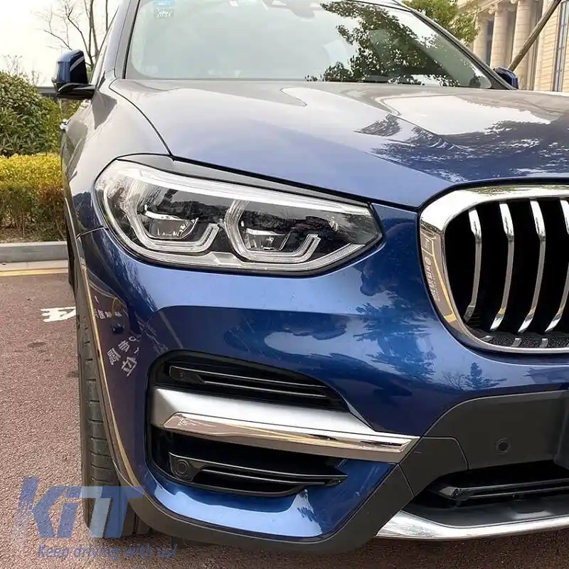 Capace de Faruri pentru BMW X3 G01 & X4 G02 2018+ Vopsite Negru Lucios 2 Buc.-image-6310381