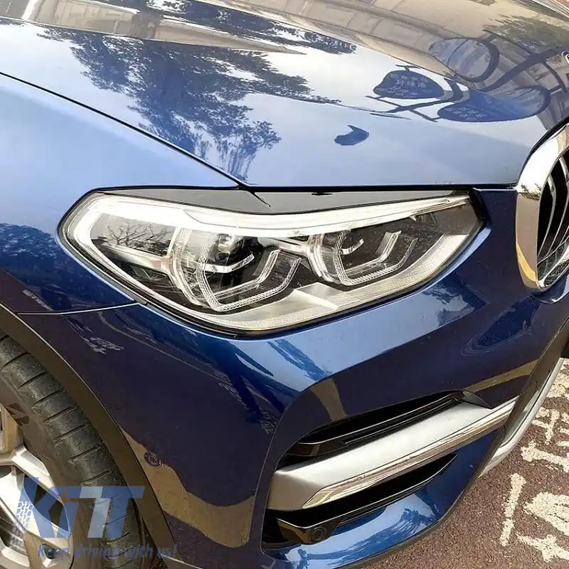 Capace de Faruri pentru BMW X3 G01 & X4 G02 2018+ Vopsite Negru Lucios 2 Buc.-image-6310382