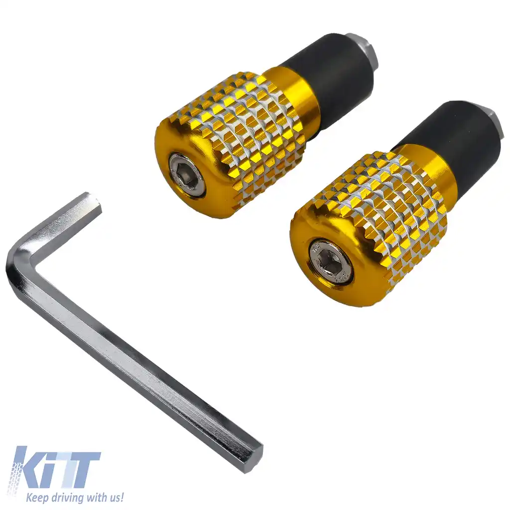 Capace de ghidon universale CNC din aluminiu pentru motocicletă Greutăți de ghidon Aurie 7/8