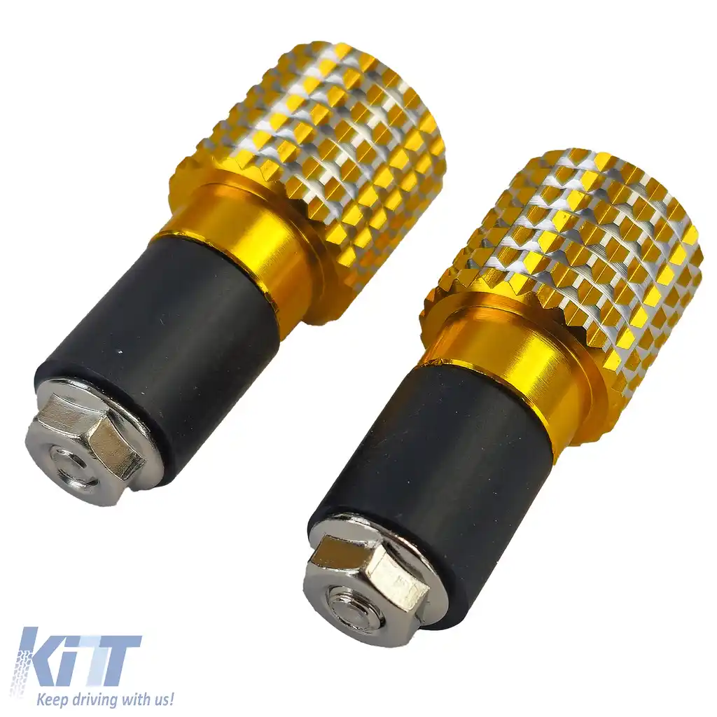 Capace de ghidon universale CNC din aluminiu pentru motocicletă Greutăți de ghidon Aurie 7/8