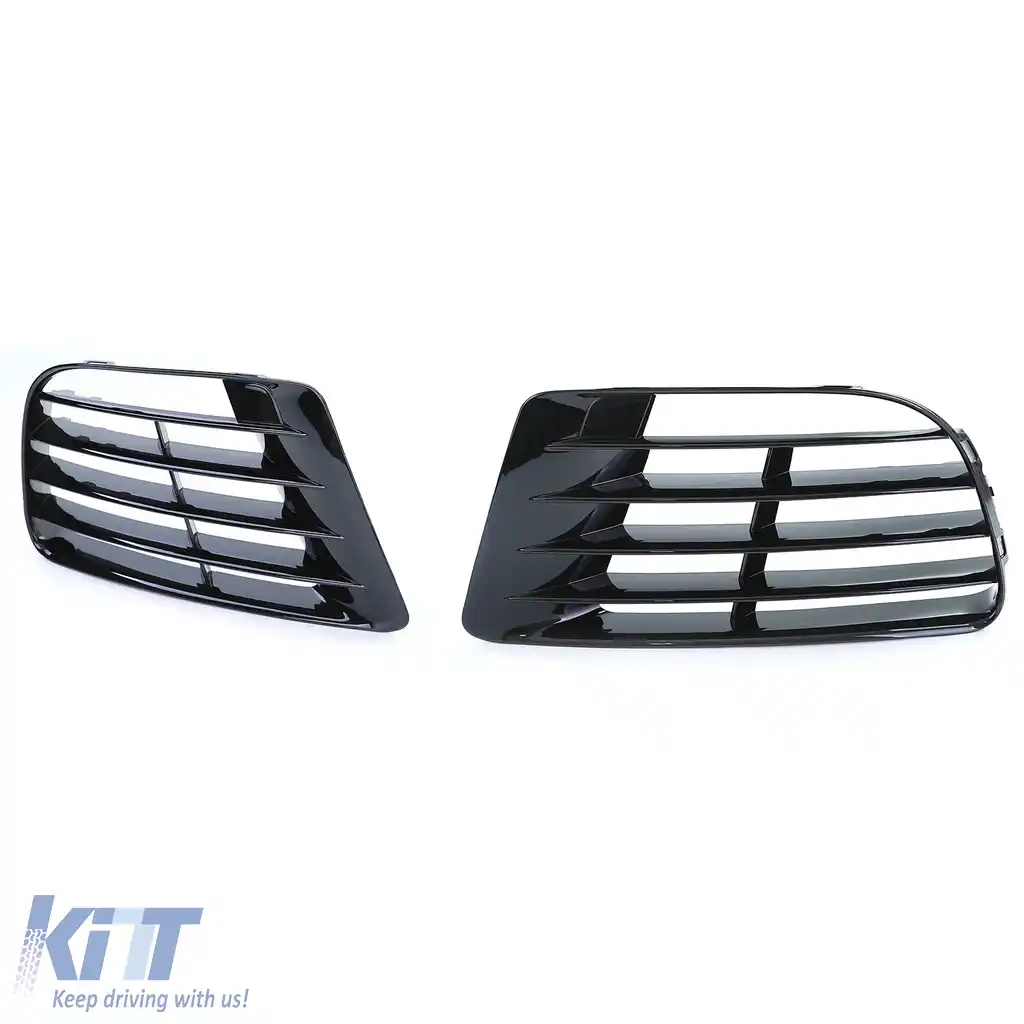 Capace de grilaj de ventilație negre pentru perechea de bara R20 pentru VW Golf 6 5K1 09-13-image-6195861